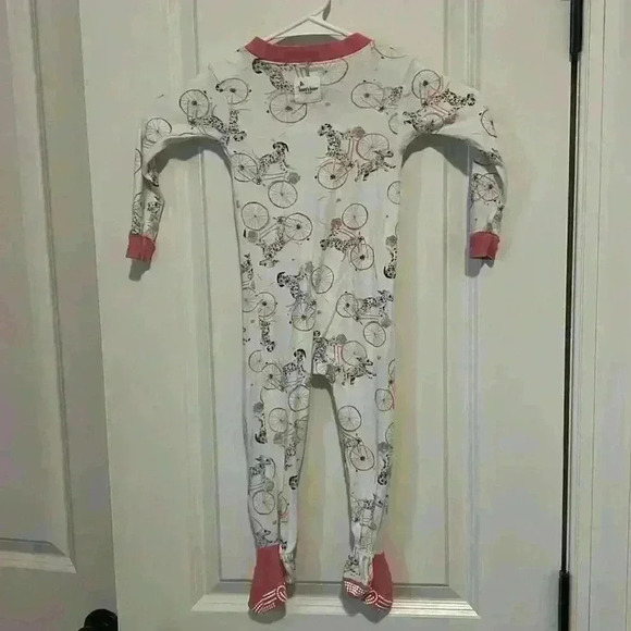 Burt’s Bees Baby set of 2 onesies 18 month dinosaurs and bicycle Dalmatian - Picture 6 of 8